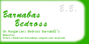 barnabas bedross business card